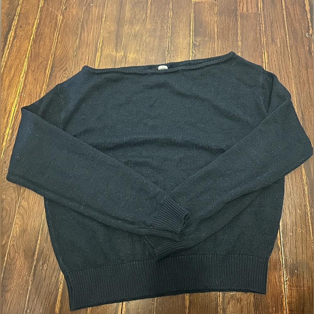 Women’s navy blue off the shoulder Sweater